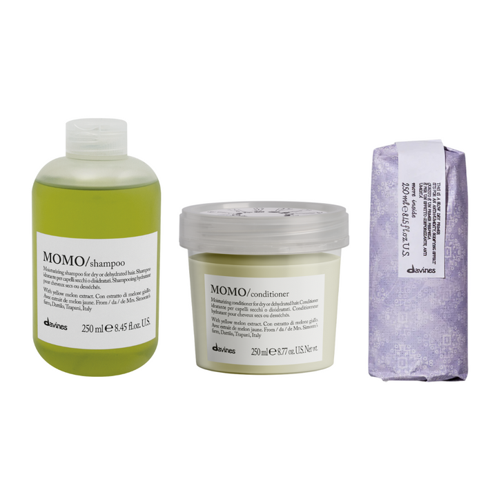 Davines Momo Shampoo+ Conditioner + Blowdry Primer Trio