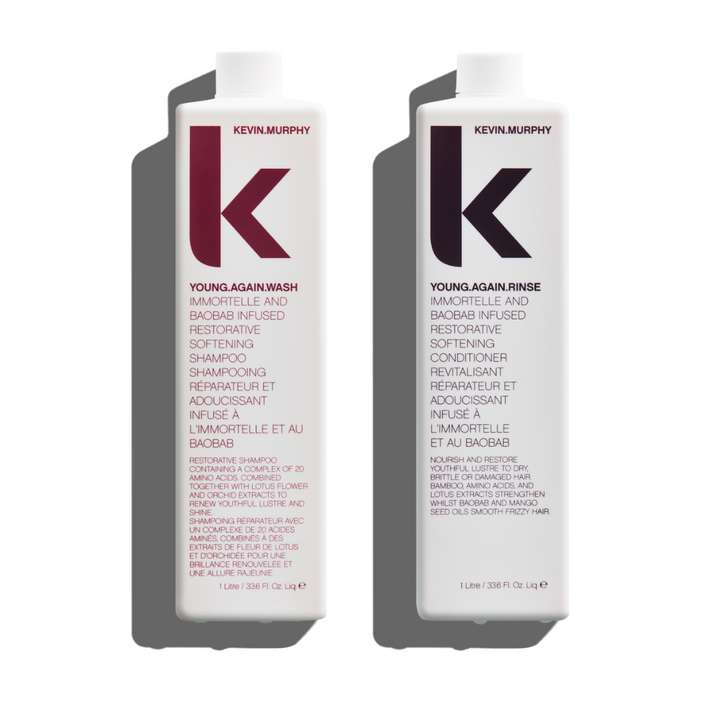 Duo de produits nettoyants et de rinçage Young Again 1 000 ml - Kevin Murphy 