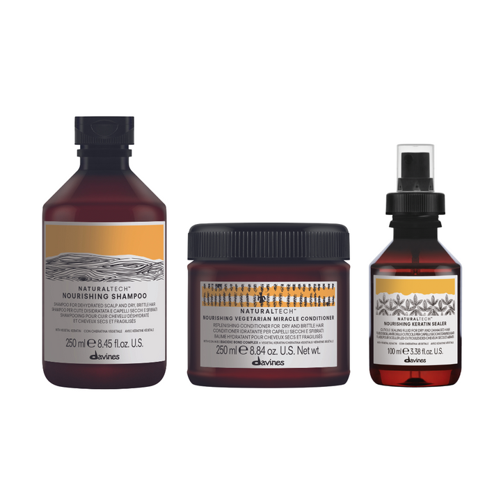 Trio de produits essentiels nourrissants Davines Naturaltech