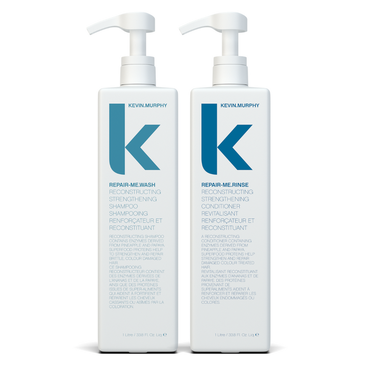 Duo de produits de lavage et de rinçage Repair Me, format professionnel, 1 000 ml - Kevin Murphy 